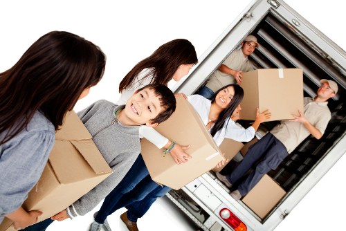 Moving truck ready for a residential relocation in Streatham