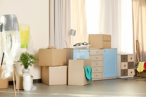 Removal team preparing a home move in Streatham