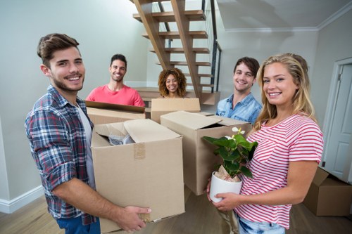 Boxes and moving supplies prepared for a home move in Streatham