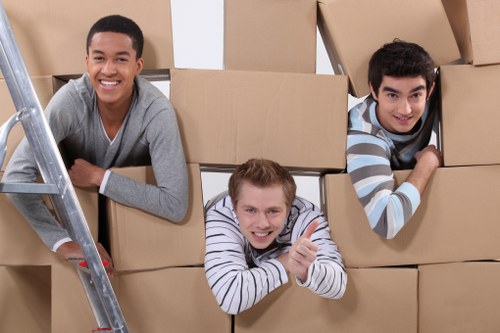 Recycling and reuse materials arranged for a greener man and van move