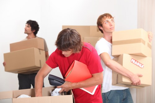 Professional movers handling a Streatham relocation with care