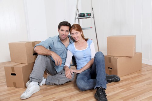 A selection of moving boxes and packing supplies
