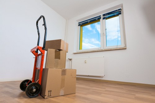 Unpacking and organising household items after a move in Streatham