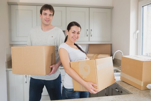 A family packing belongings for home moves in Streatham